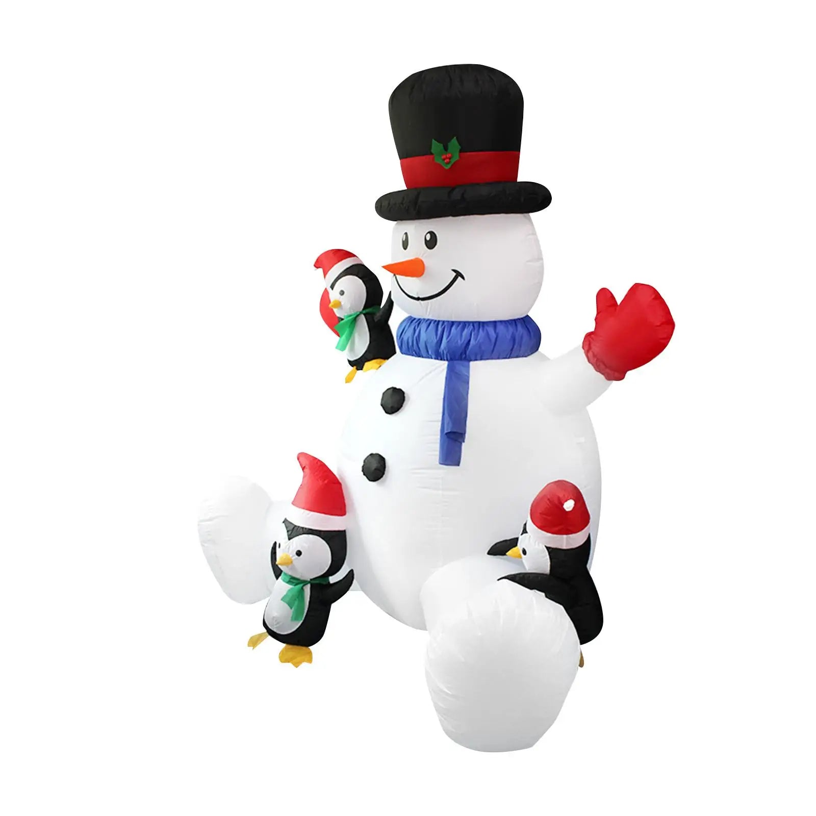 Christmas Inflatable Snowman with Cute Penguins