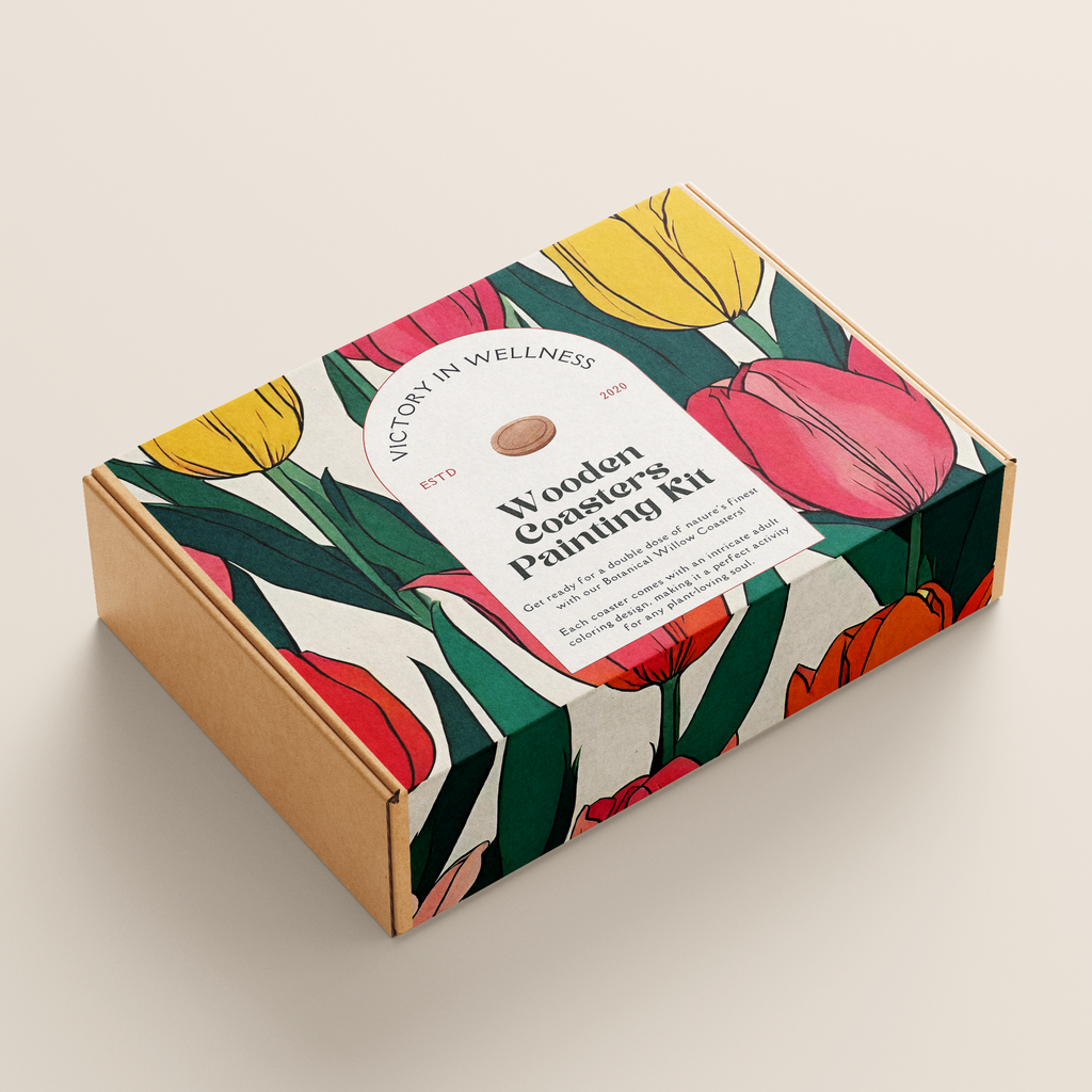 Botanical Willow Coasters with Adult Coloring Designs, Nature-Inspired Coloring Activity, Home Decor | by Victory In Wellness-1