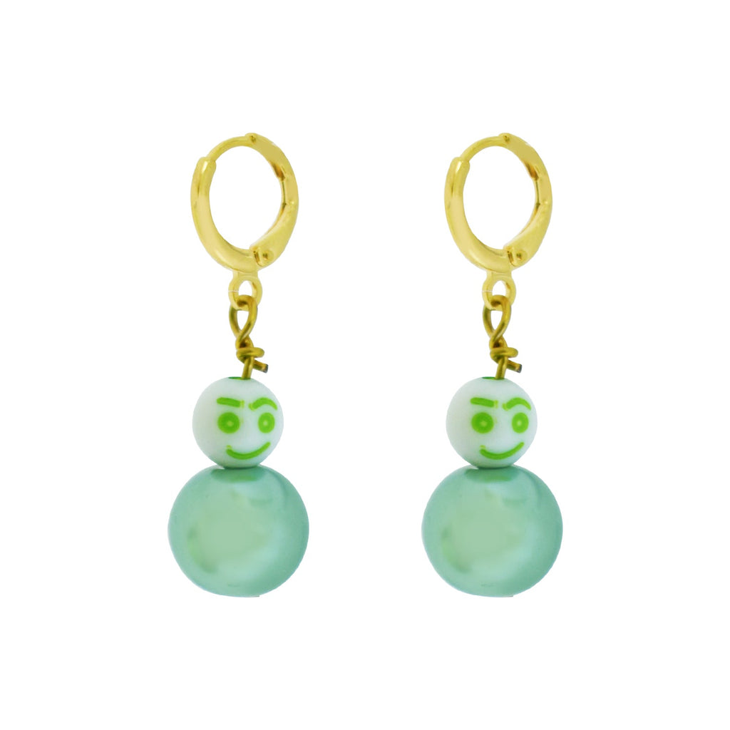 Huggie Earrings, Green Earrings, Statement Earrings | by lovedbynlanla-0